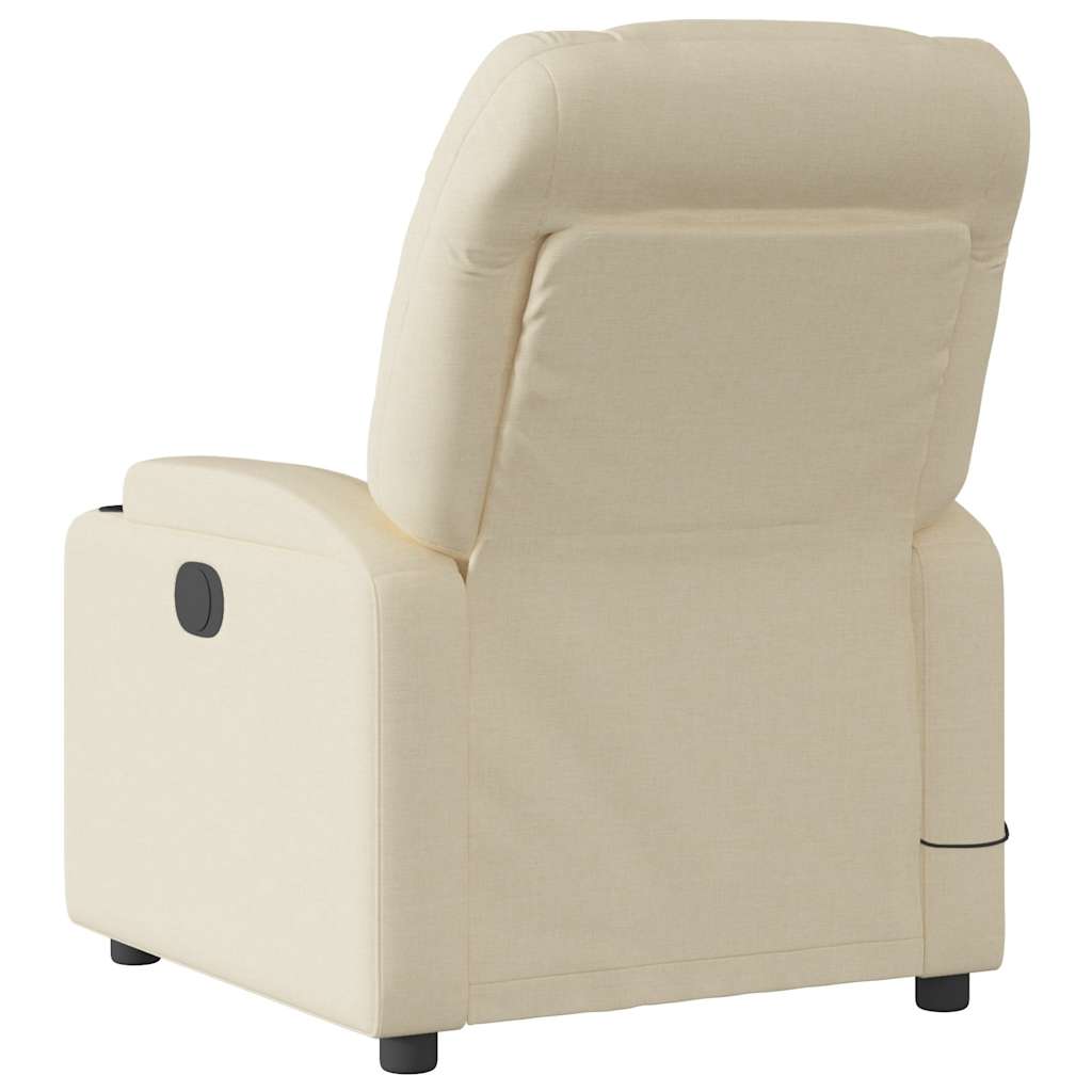 massagestol stof cremefarvet