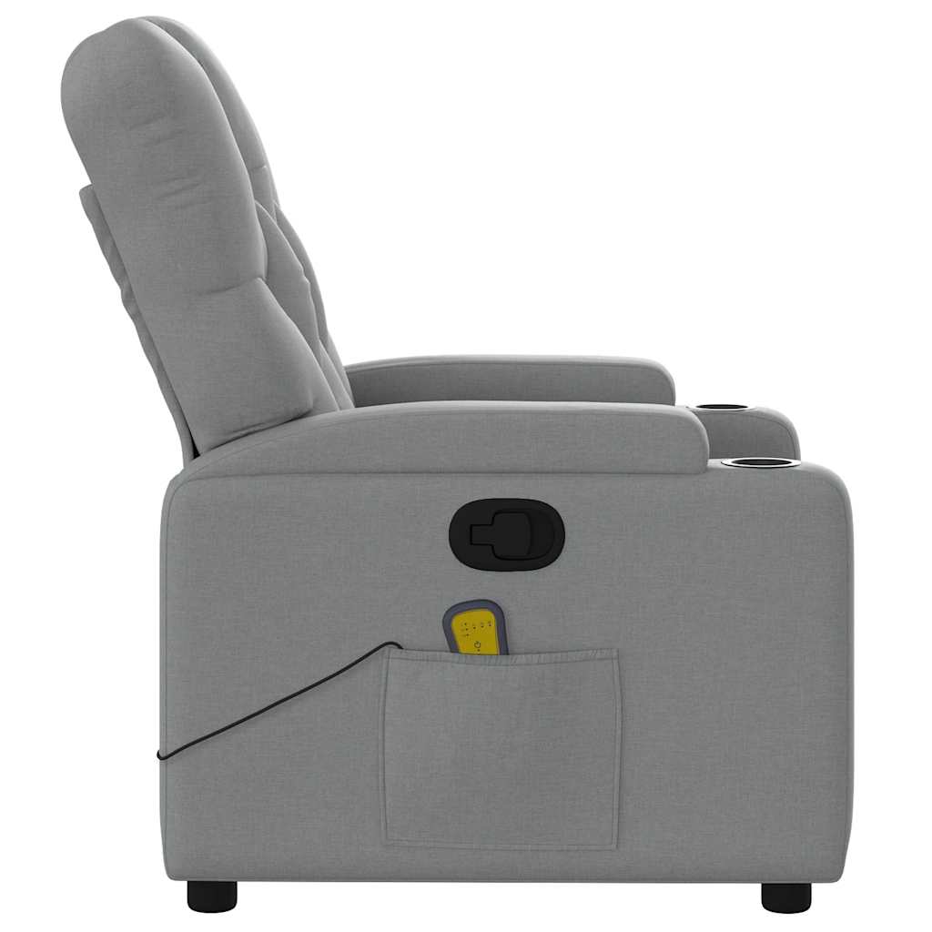 massagestol stof lysegrå