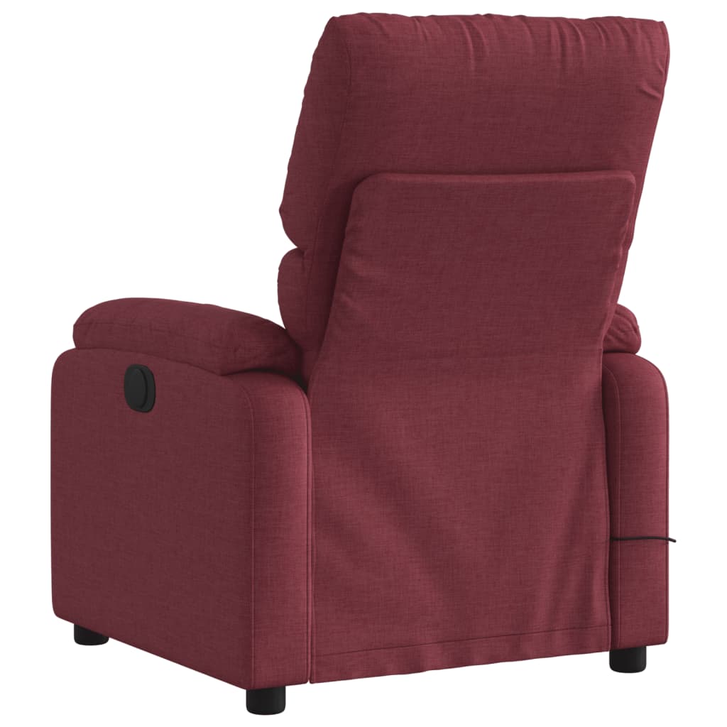 massagestol stof vinrød