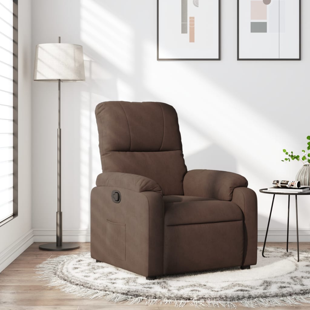 lænestol mikrofiberstof brun