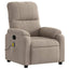 massagestol mikrofiberstof gråbrun