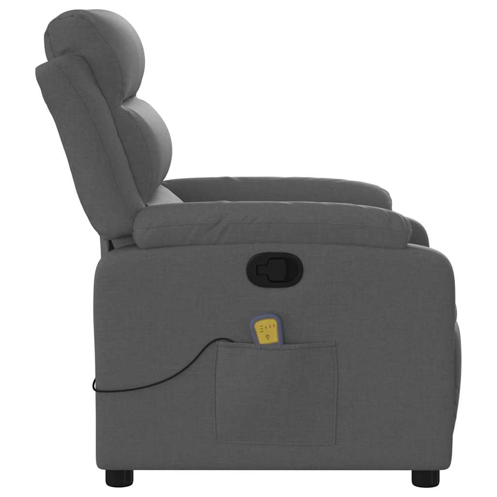 massagestol stof mørkegrå
