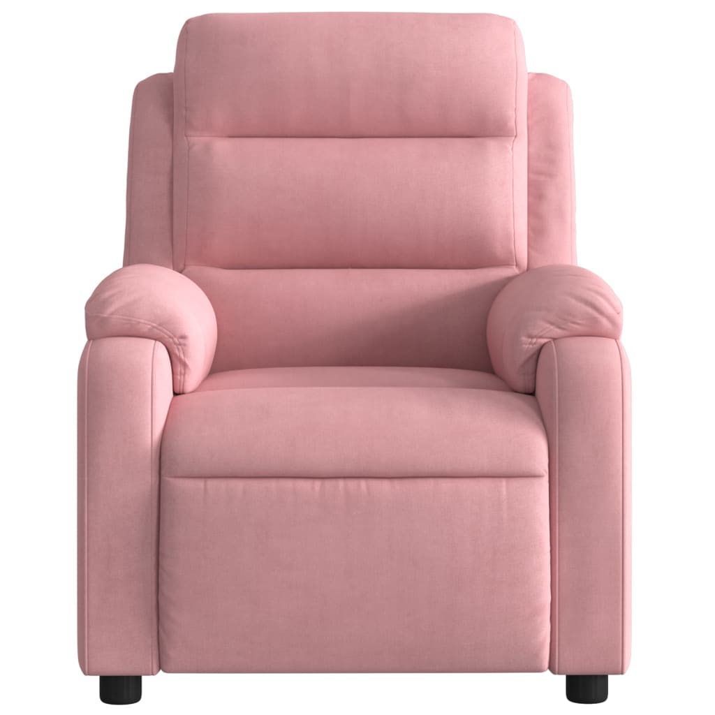 lænestol velour lyserød