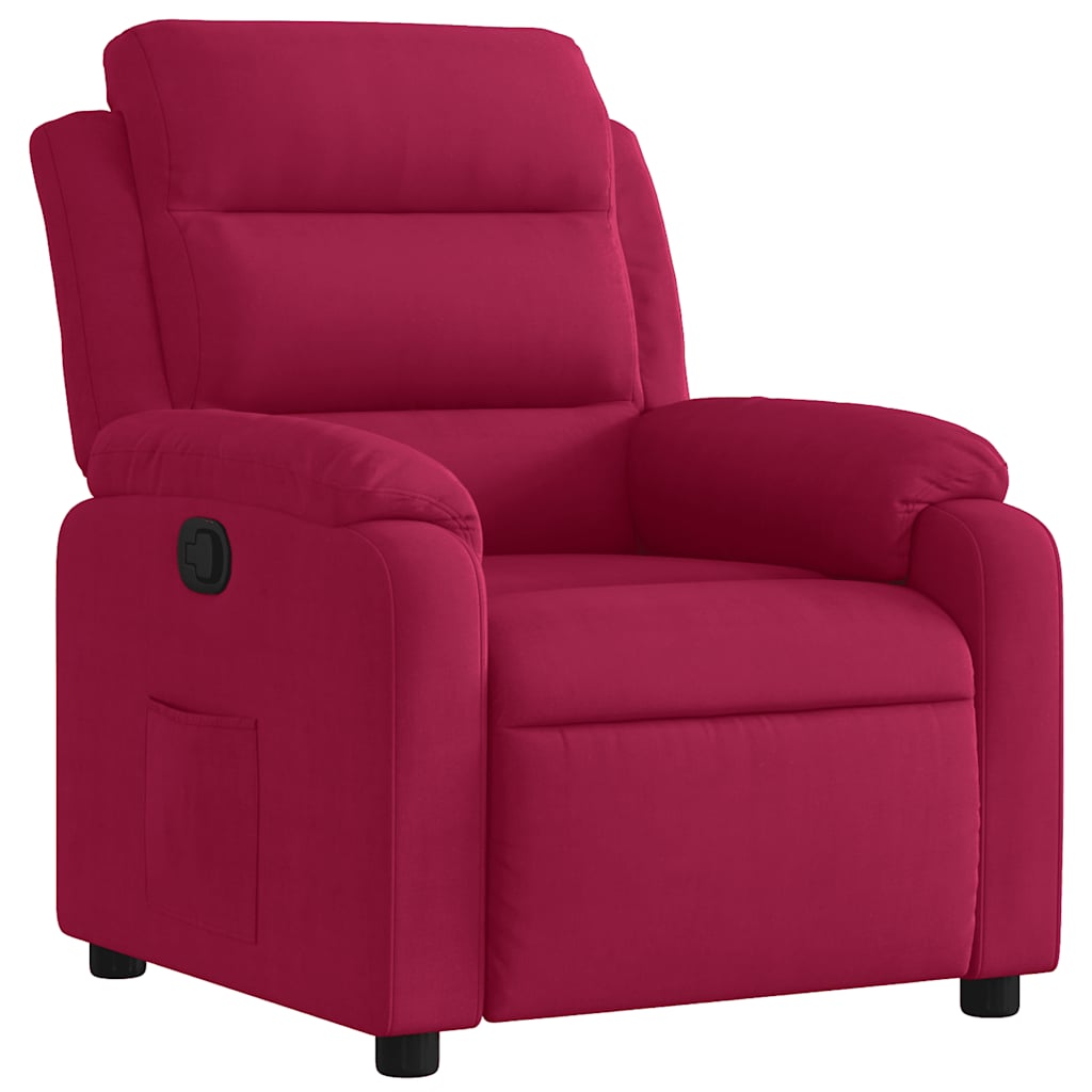 lænestol velour vinrød