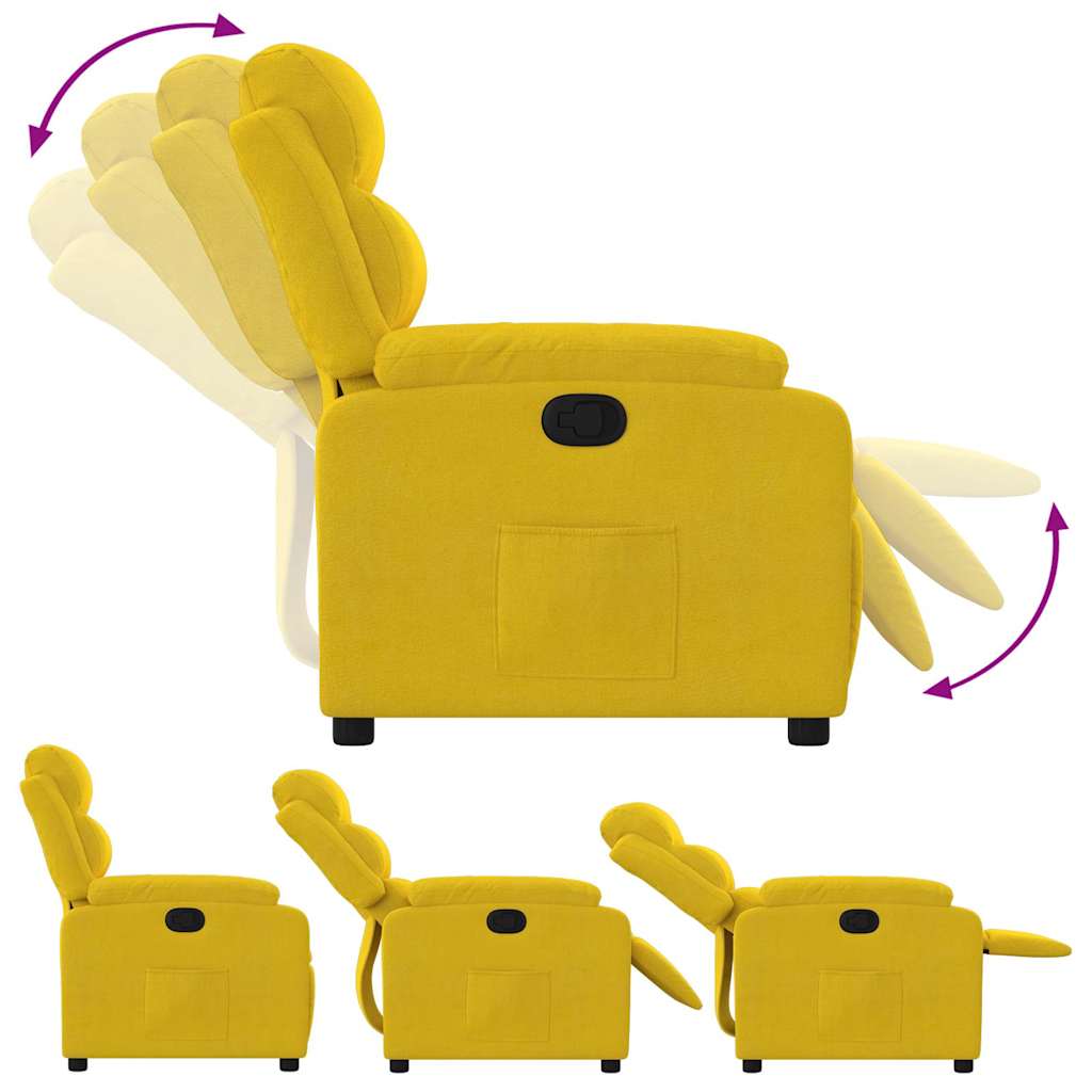lænestol velour gul
