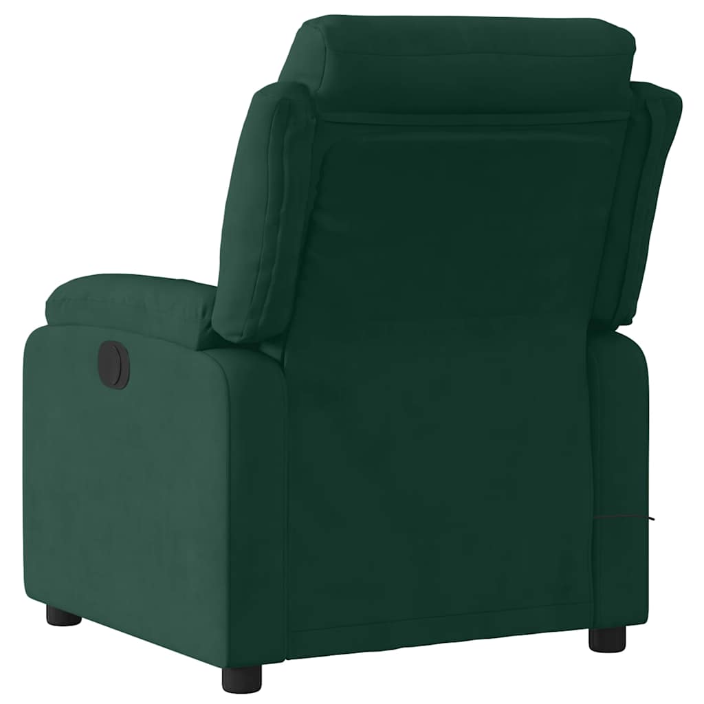 massagestol velour mørkegrøn