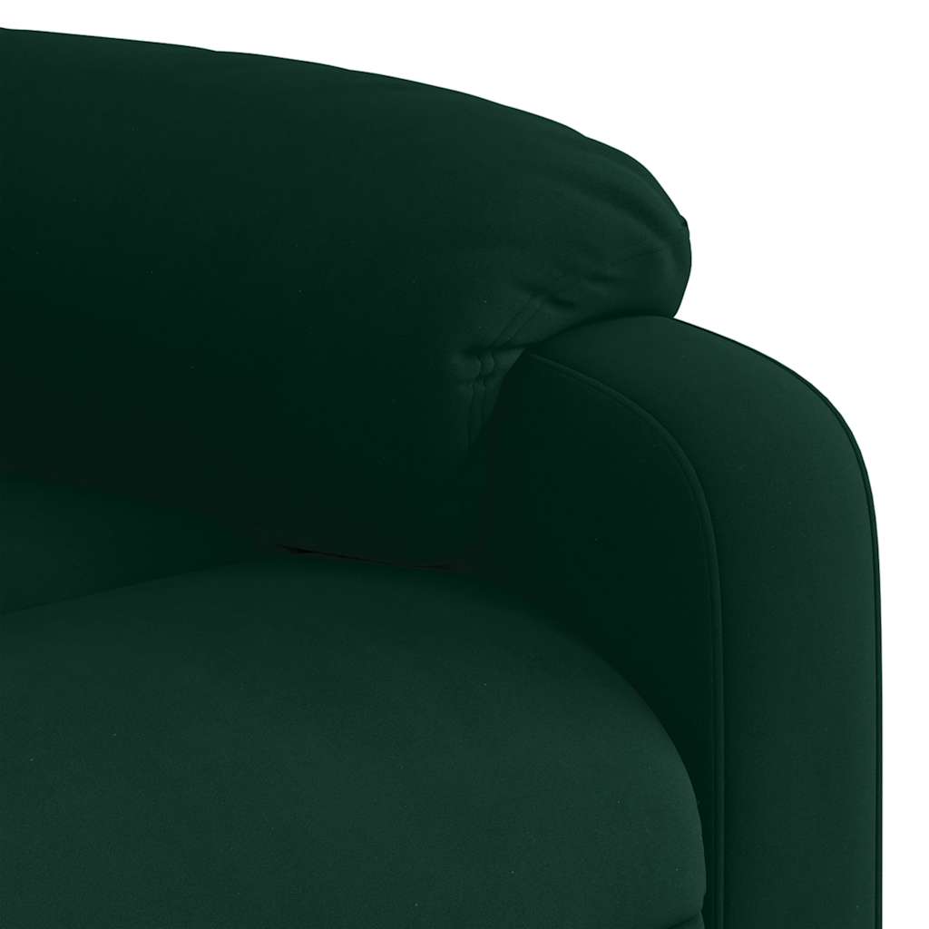 massagestol velour mørkegrøn