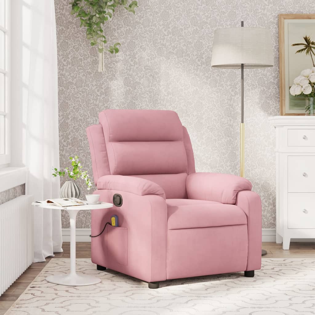 massagestol velour pink