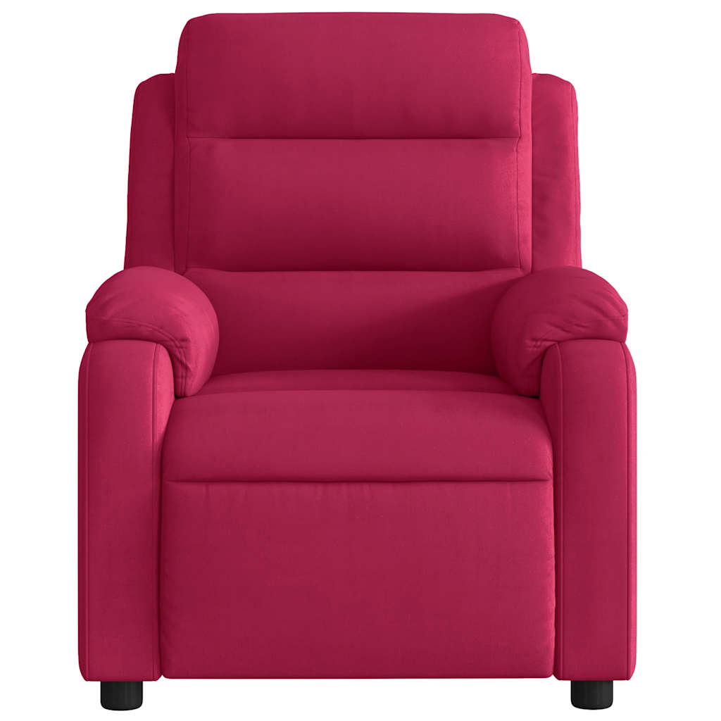 massagestol velour vinrød