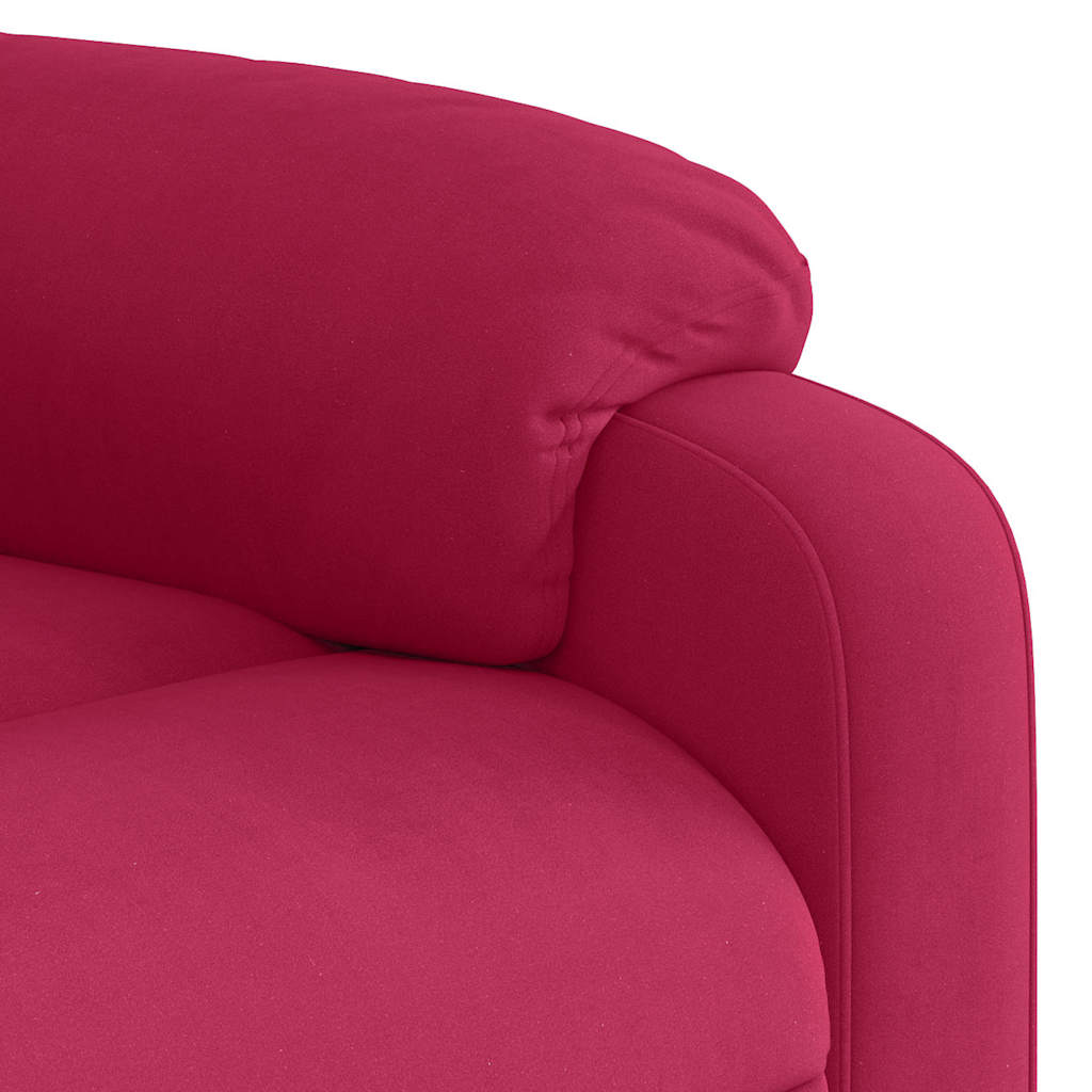 massagestol velour vinrød