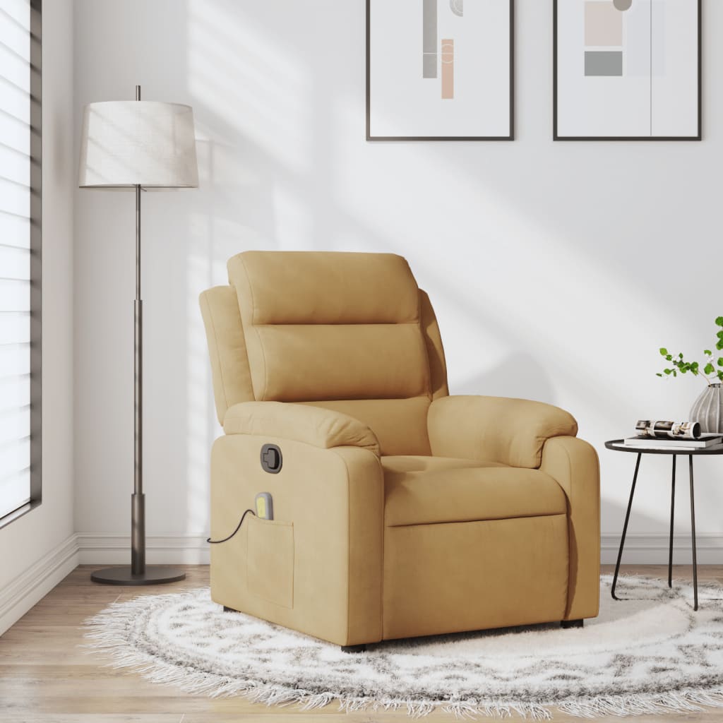 massagestol velour brun
