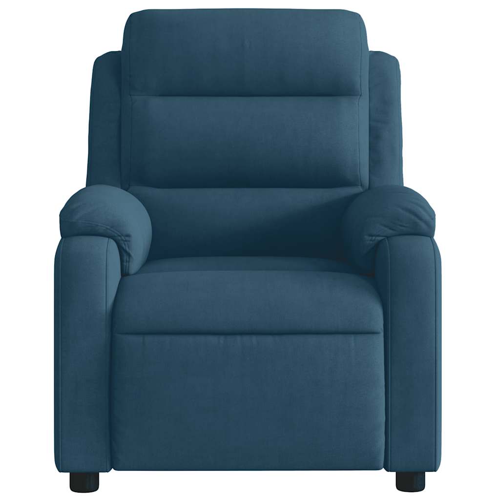 massagestol velour blå