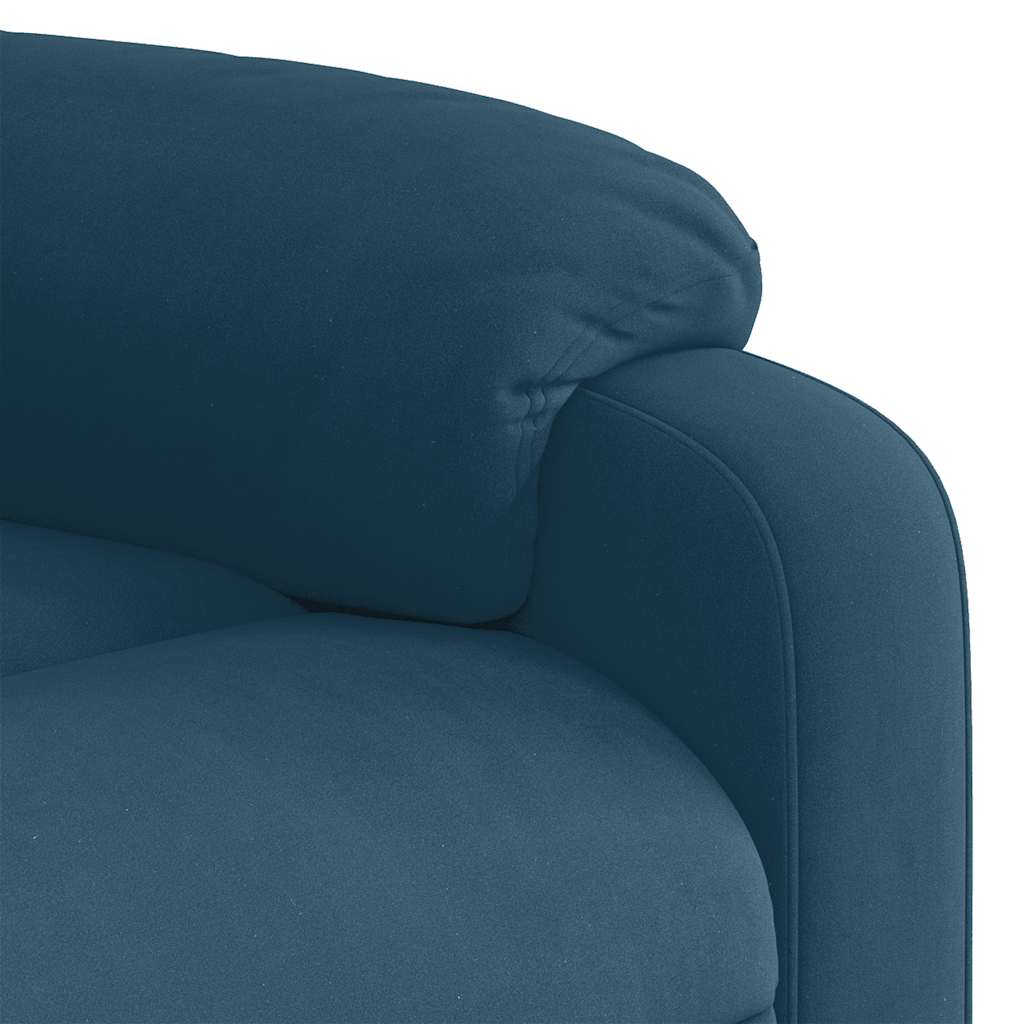 massagestol velour blå