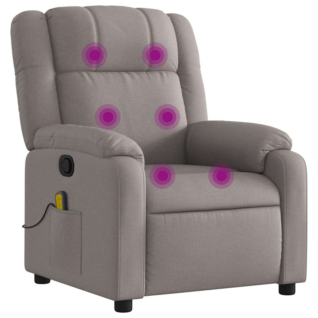 massagestol stof gråbrun