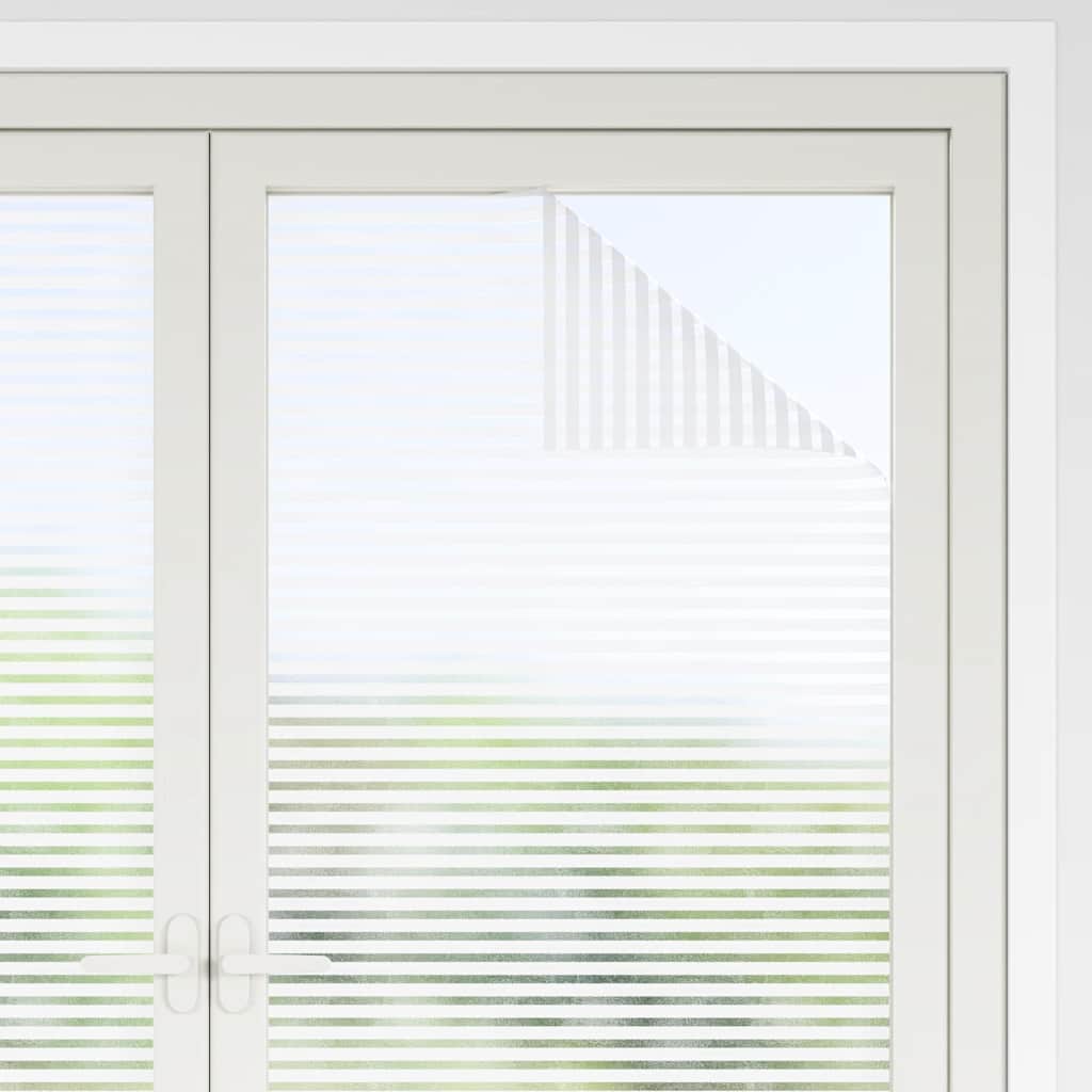 vinduesfolie stribet PVC matteret