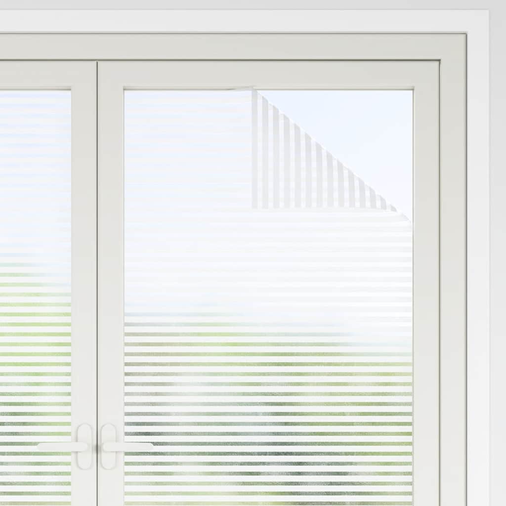 vinduesfolie stribet PVC matteret