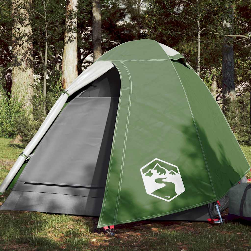 2-personers campingtelt vandtæt kuppel grøn