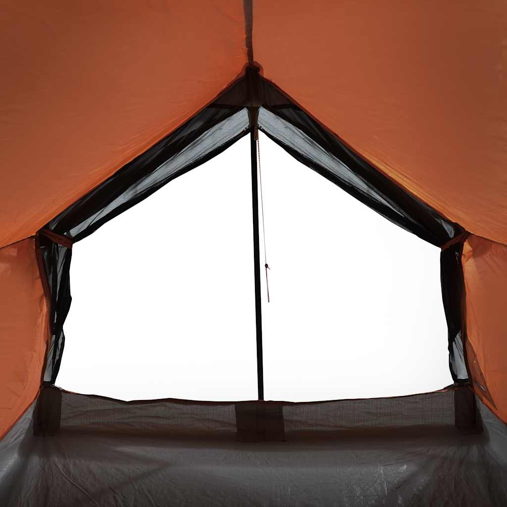 2-personers campingtelt vandtæt grå og orange