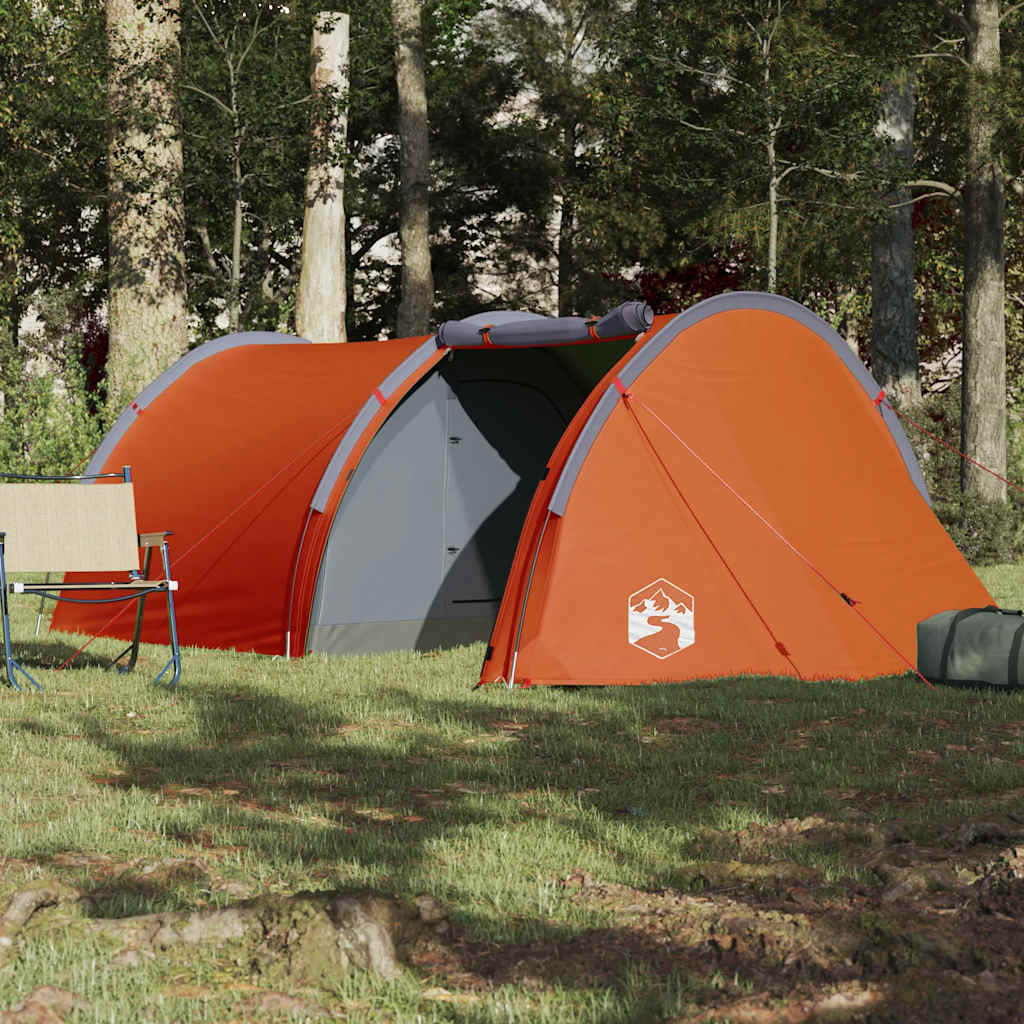 4-personers campingtelt vandtæt orange