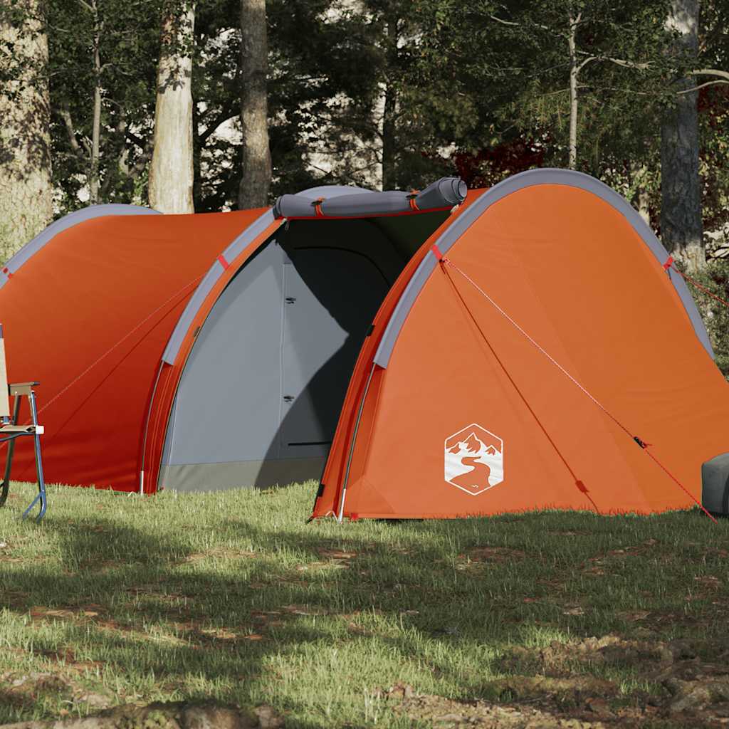 4-personers campingtelt vandtæt orange