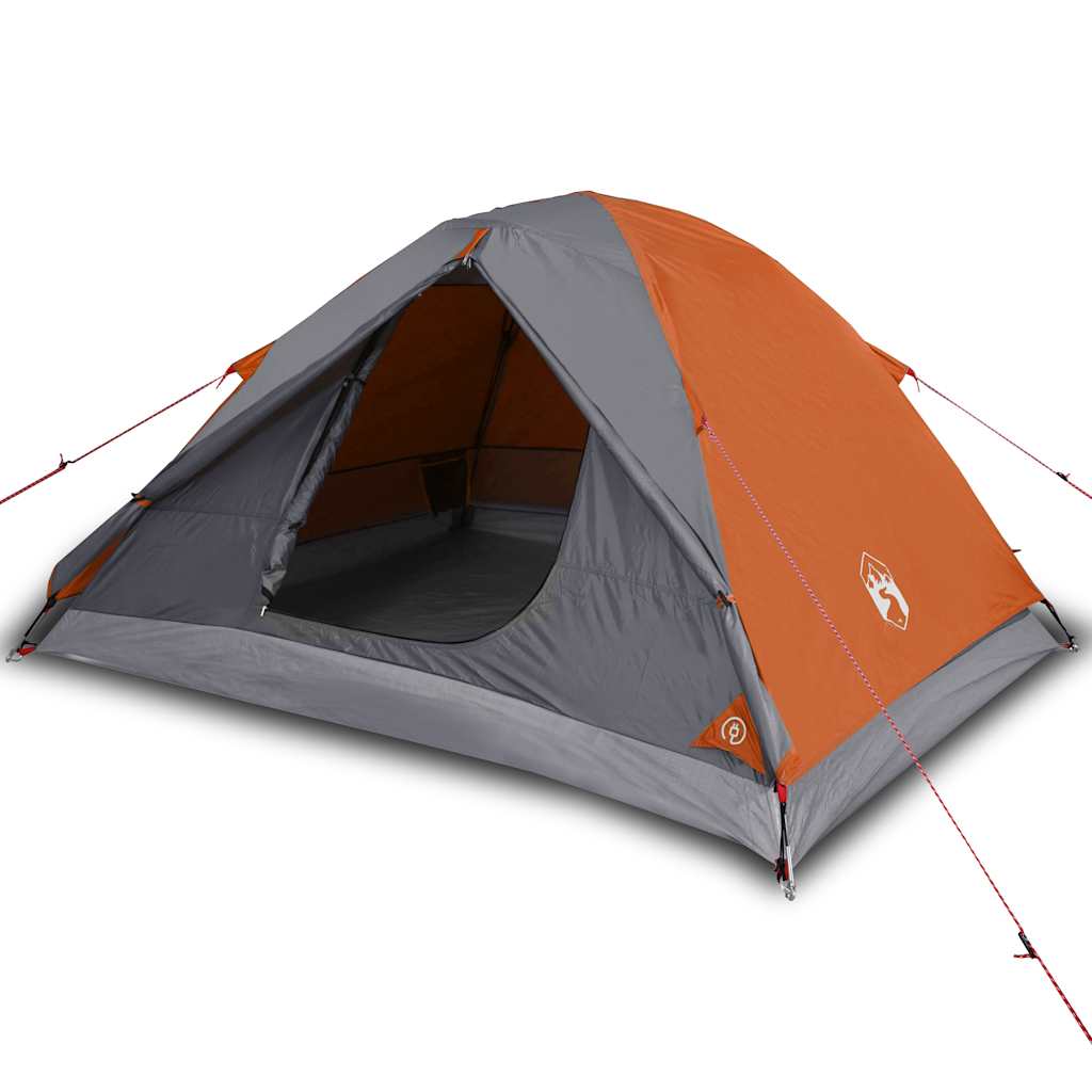 3-personers campingtelt vandtæt kuppel orange