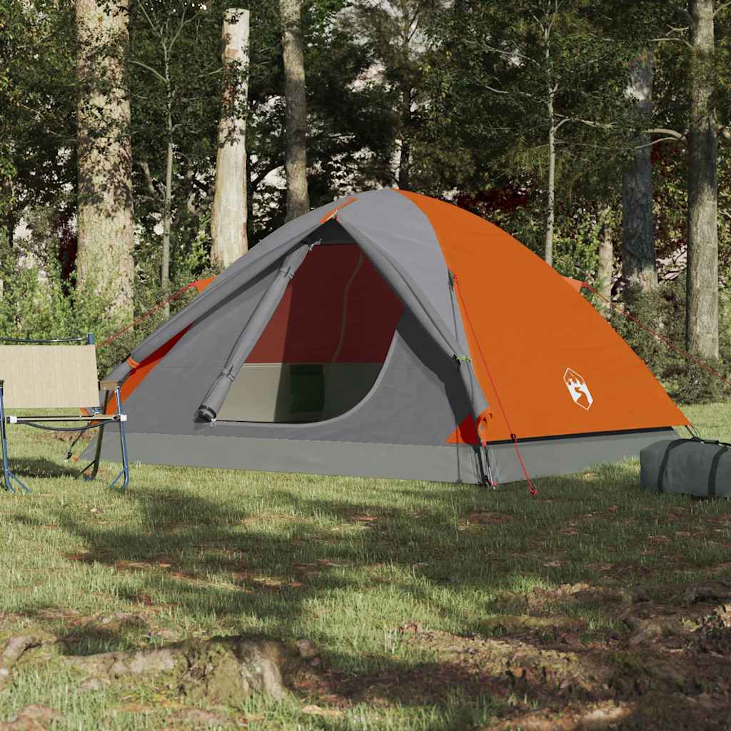 3-personers campingtelt vandtæt kuppel orange