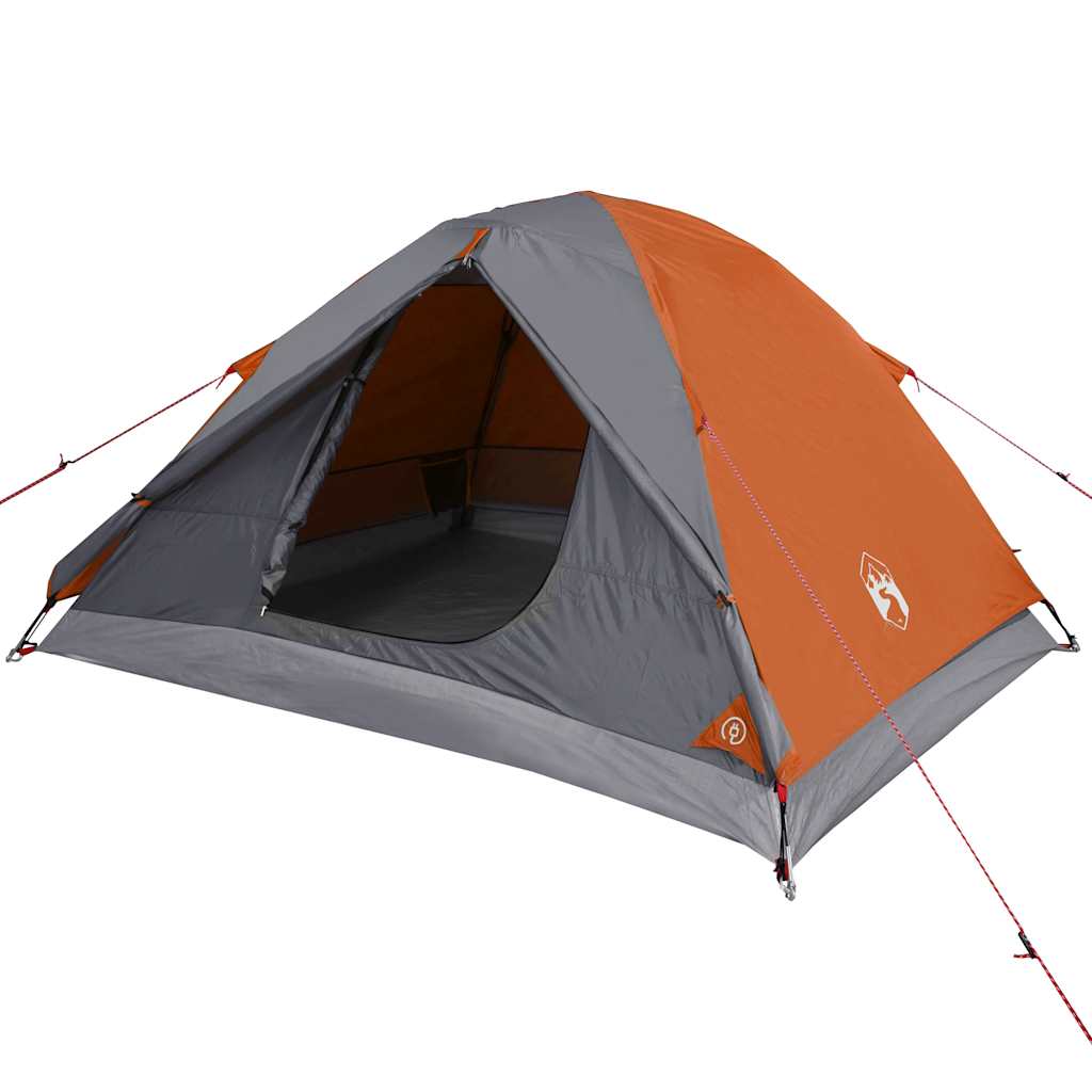 3-personers campingtelt vandtæt kuppel orange