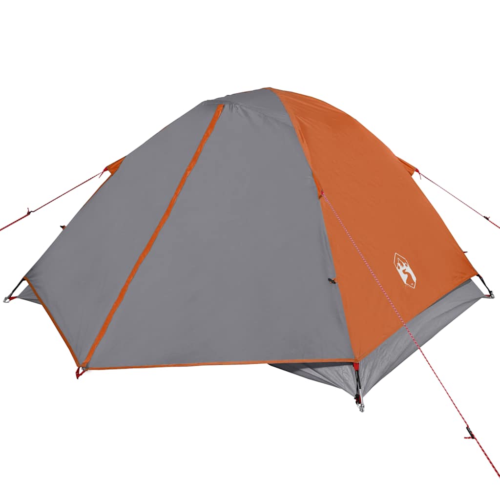 3-personers campingtelt vandtæt kuppel orange