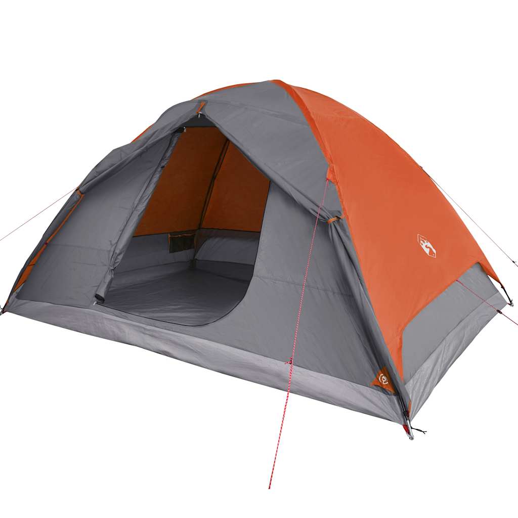 6-personers campingtelt vandtæt kuppel orange