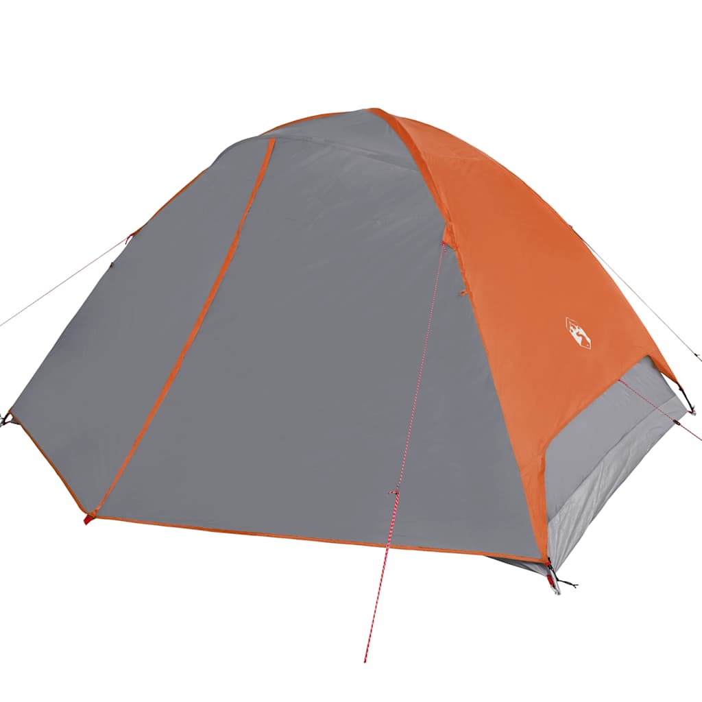 6-personers campingtelt vandtæt kuppel orange
