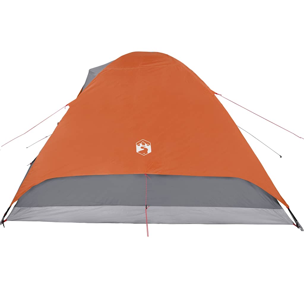 6-personers campingtelt vandtæt kuppel orange