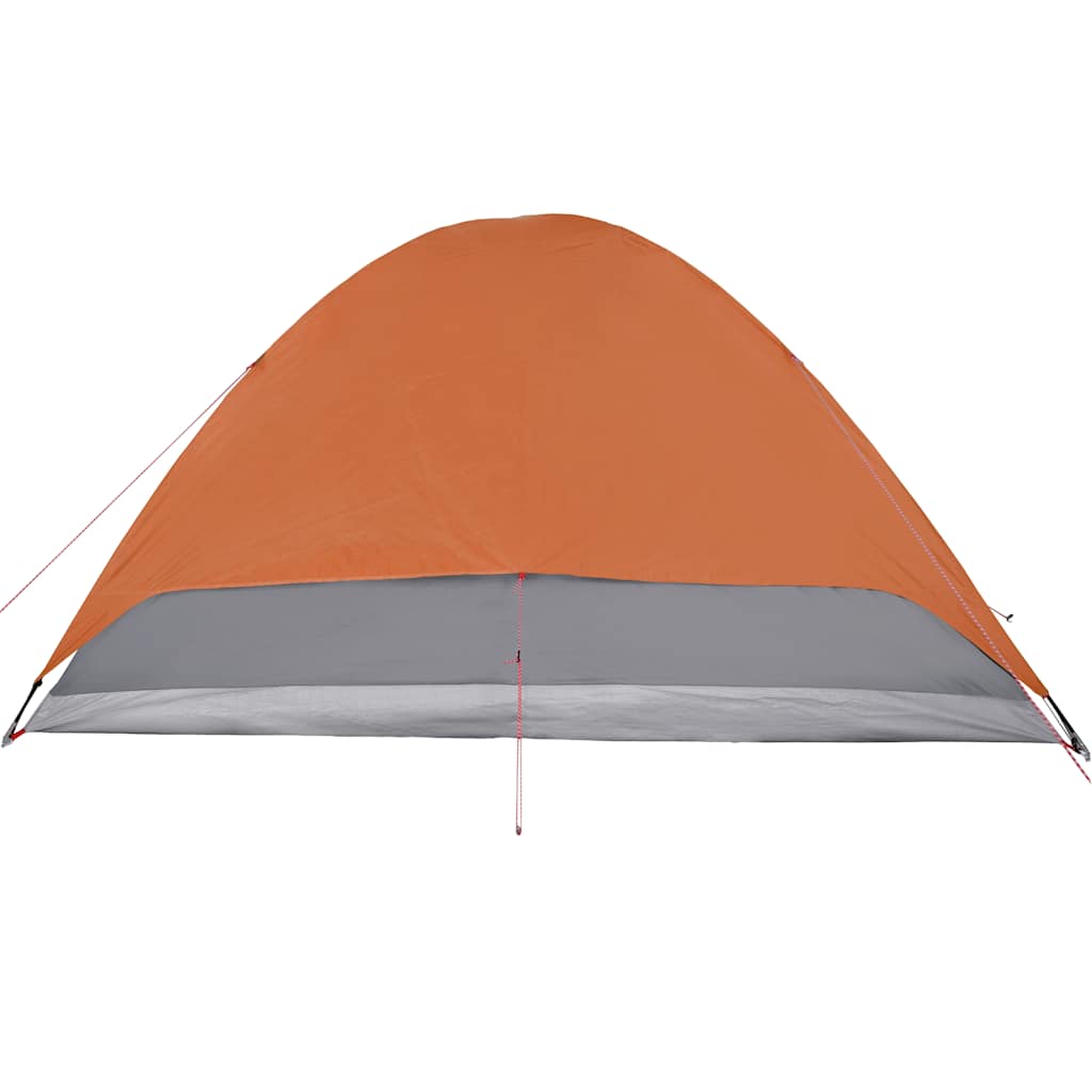 6-personers campingtelt vandtæt kuppel orange