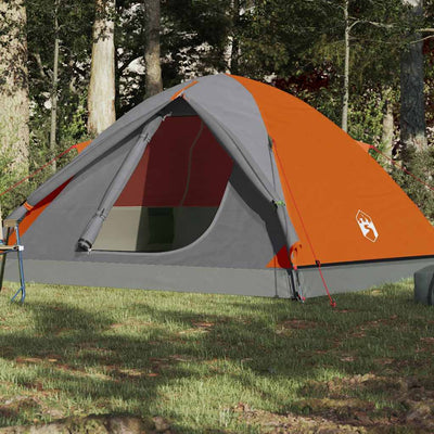 6-personers campingtelt vandtæt kuppel orange