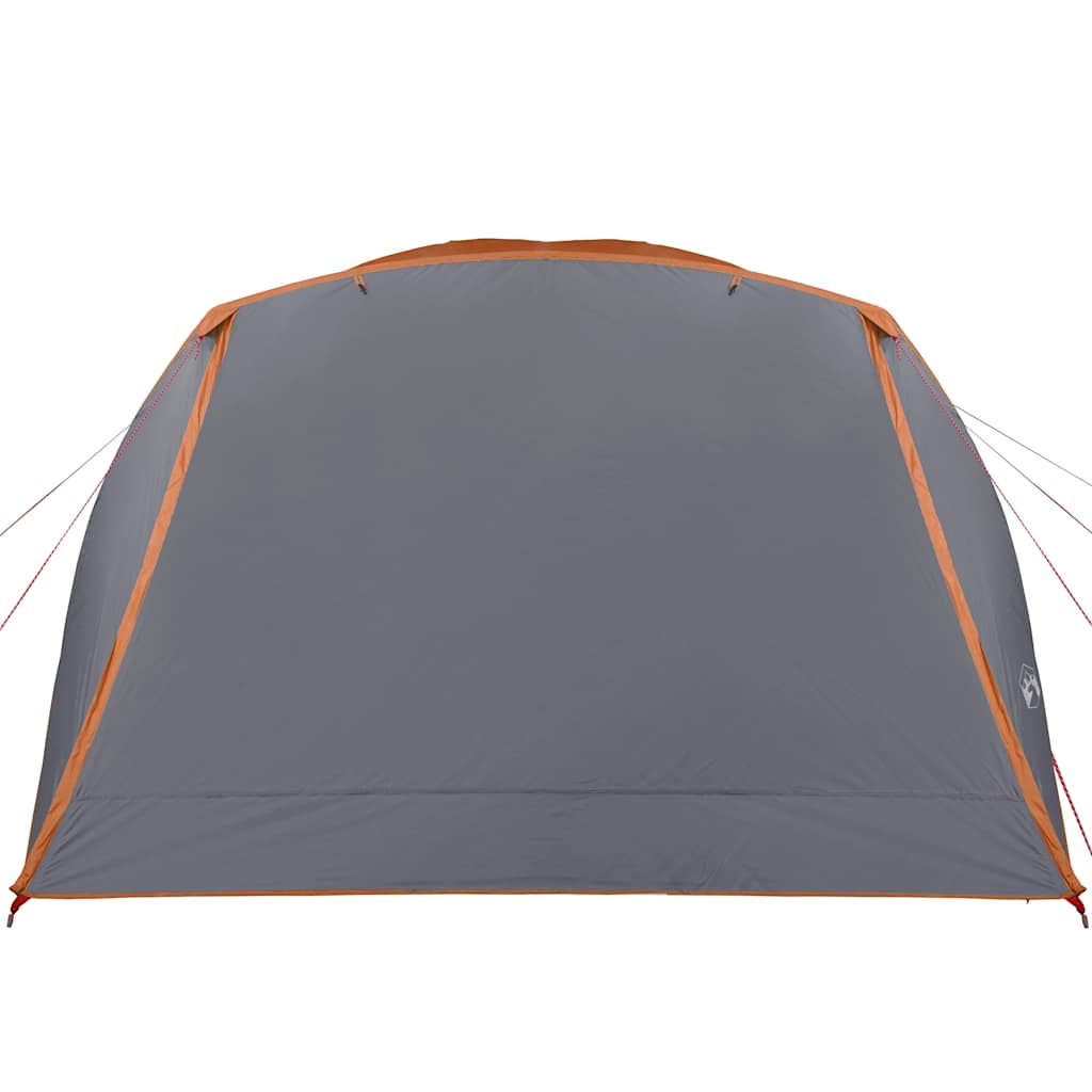 4-personers campingtelt med fortelt vandtæt grå og orange