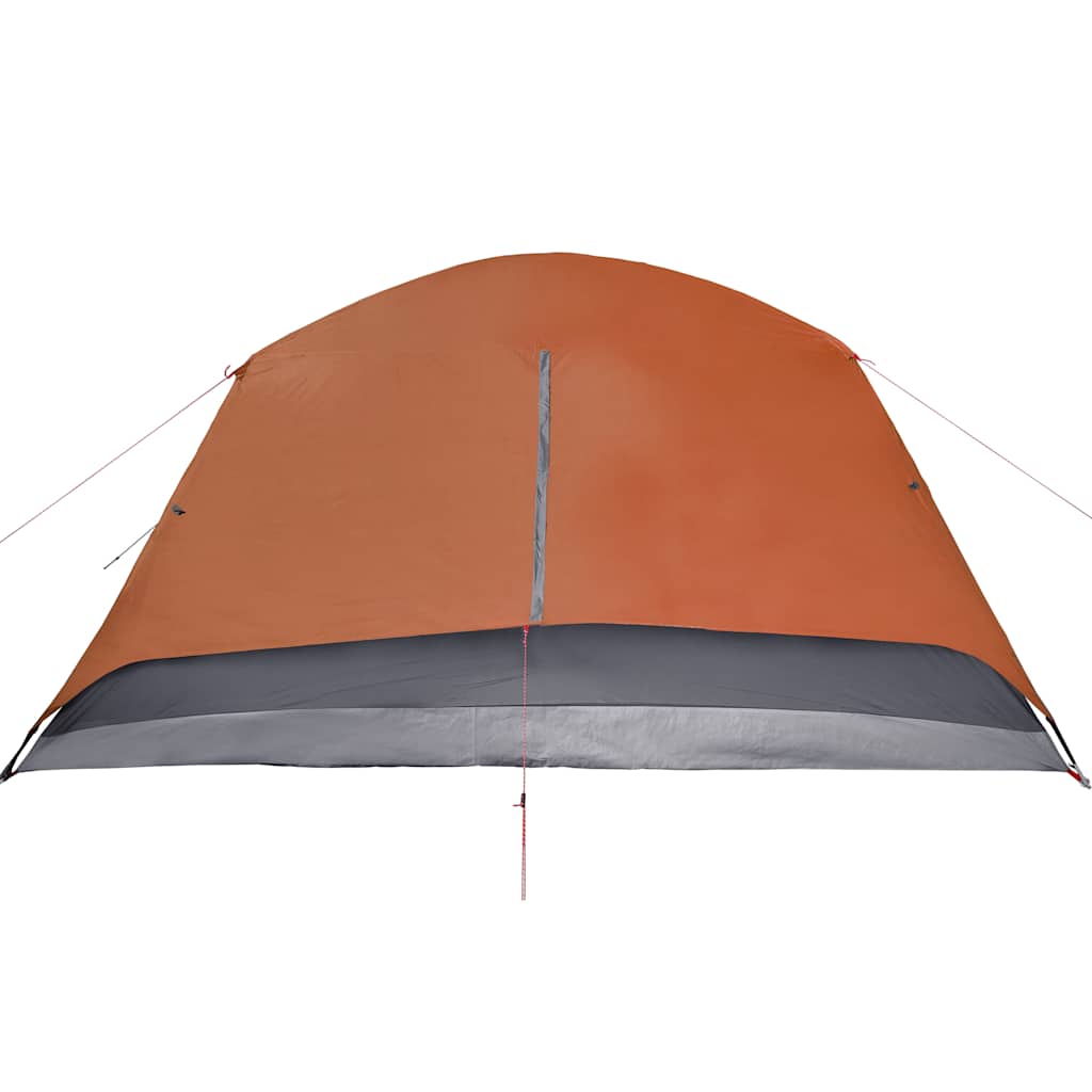 4-personers campingtelt med fortelt vandtæt grå og orange