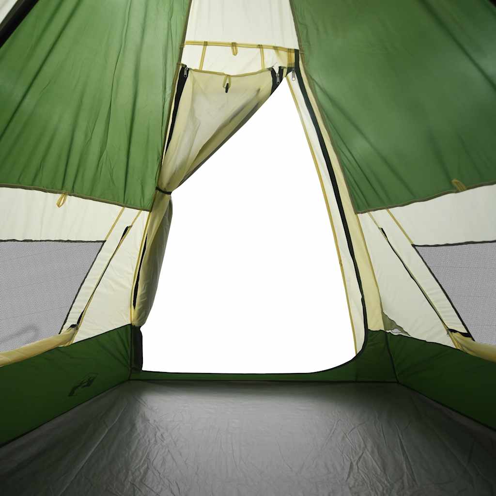 7-personers campingtelt vandtæt grøn