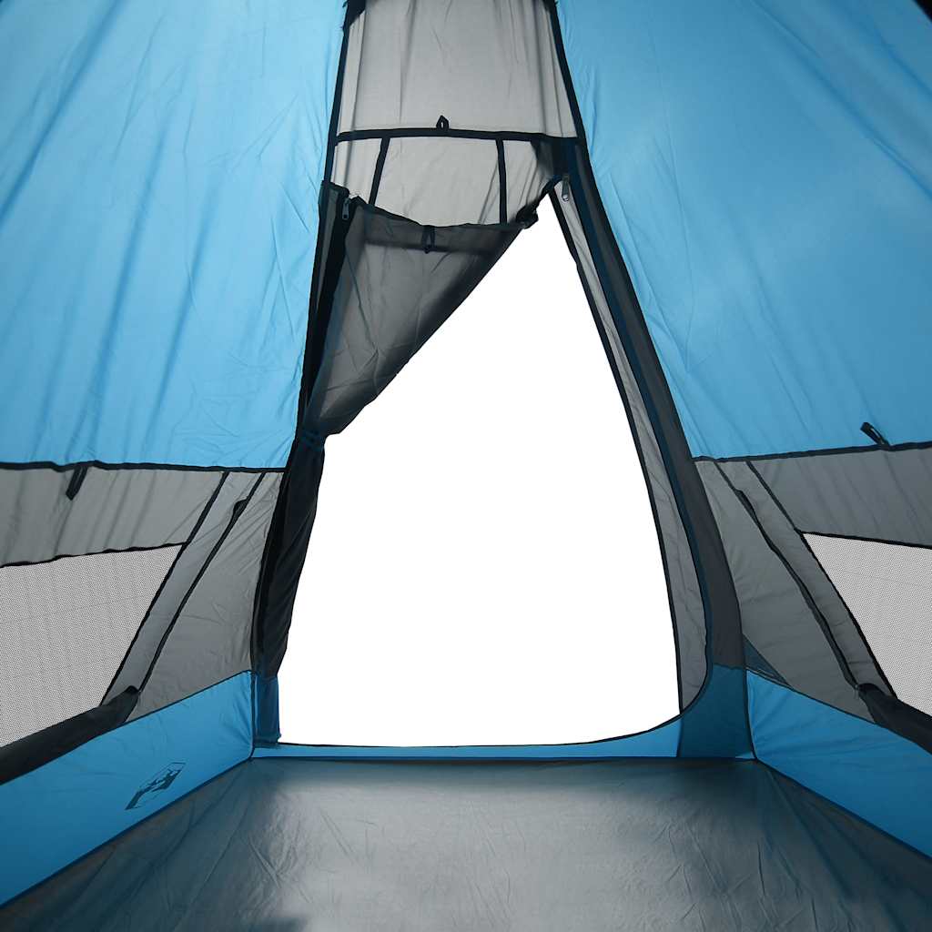 7-personers campingtelt vandtæt blå
