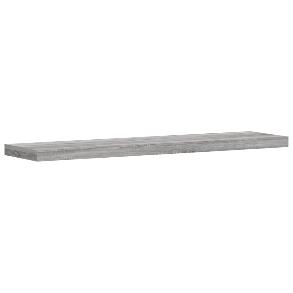 væghylder 4 stk. 40x10x1,5 cm konstrueret træ grå sonoma-eg