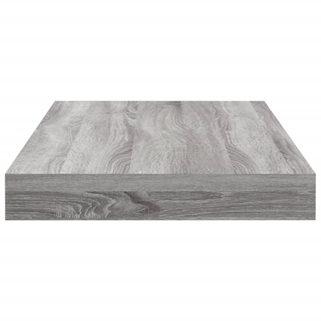 væghylder 4 stk. 40x10x1,5 cm konstrueret træ grå sonoma-eg