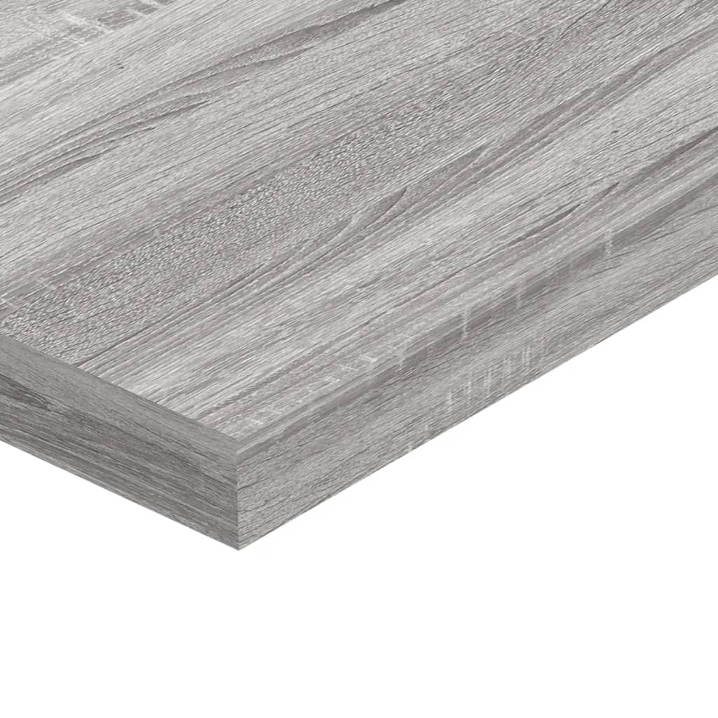 væghylder 4 stk. 40x10x1,5 cm konstrueret træ grå sonoma-eg