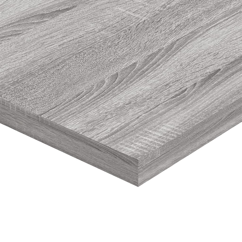 væghylder 4 stk. 40x30x1,5 cm konstrueret træ grå sonoma-eg