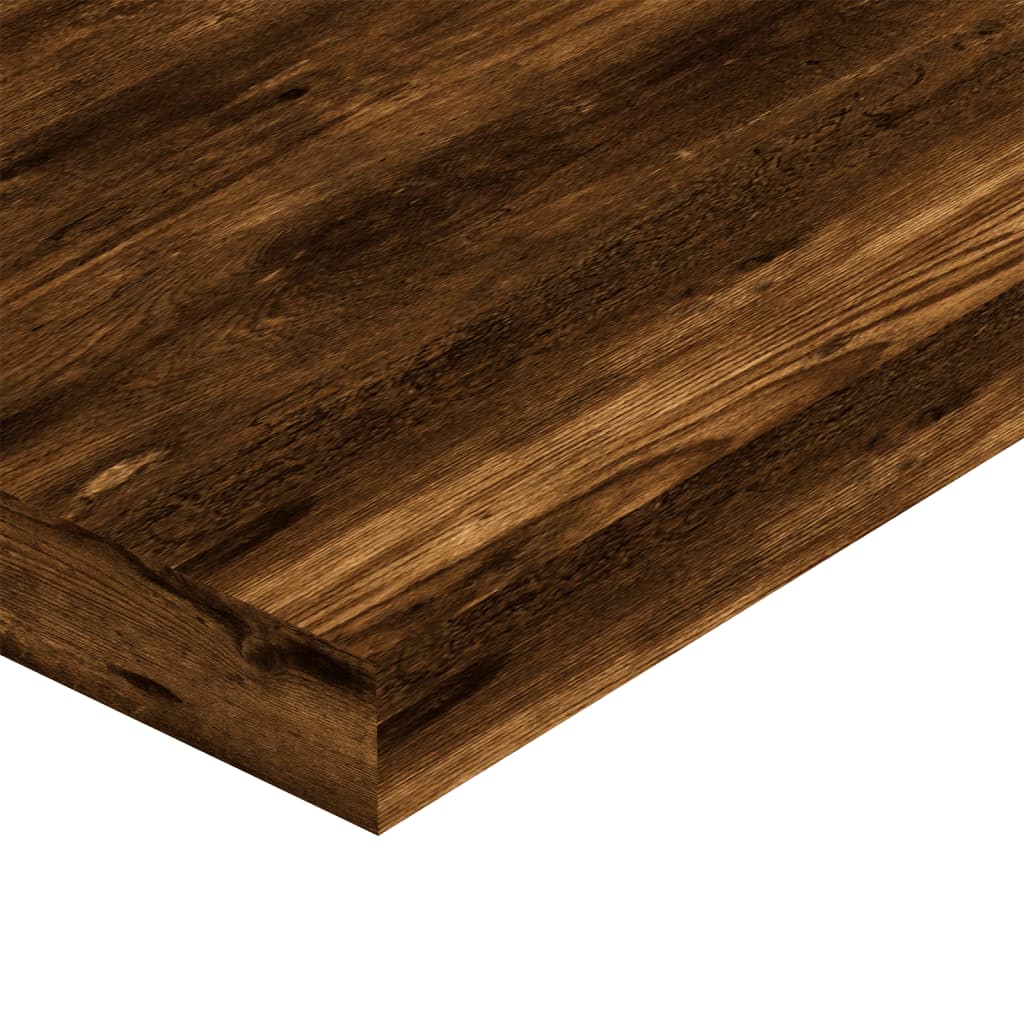 væghylder 4 stk. 60x10x1,5 cm konstrueret træ røget egetræ