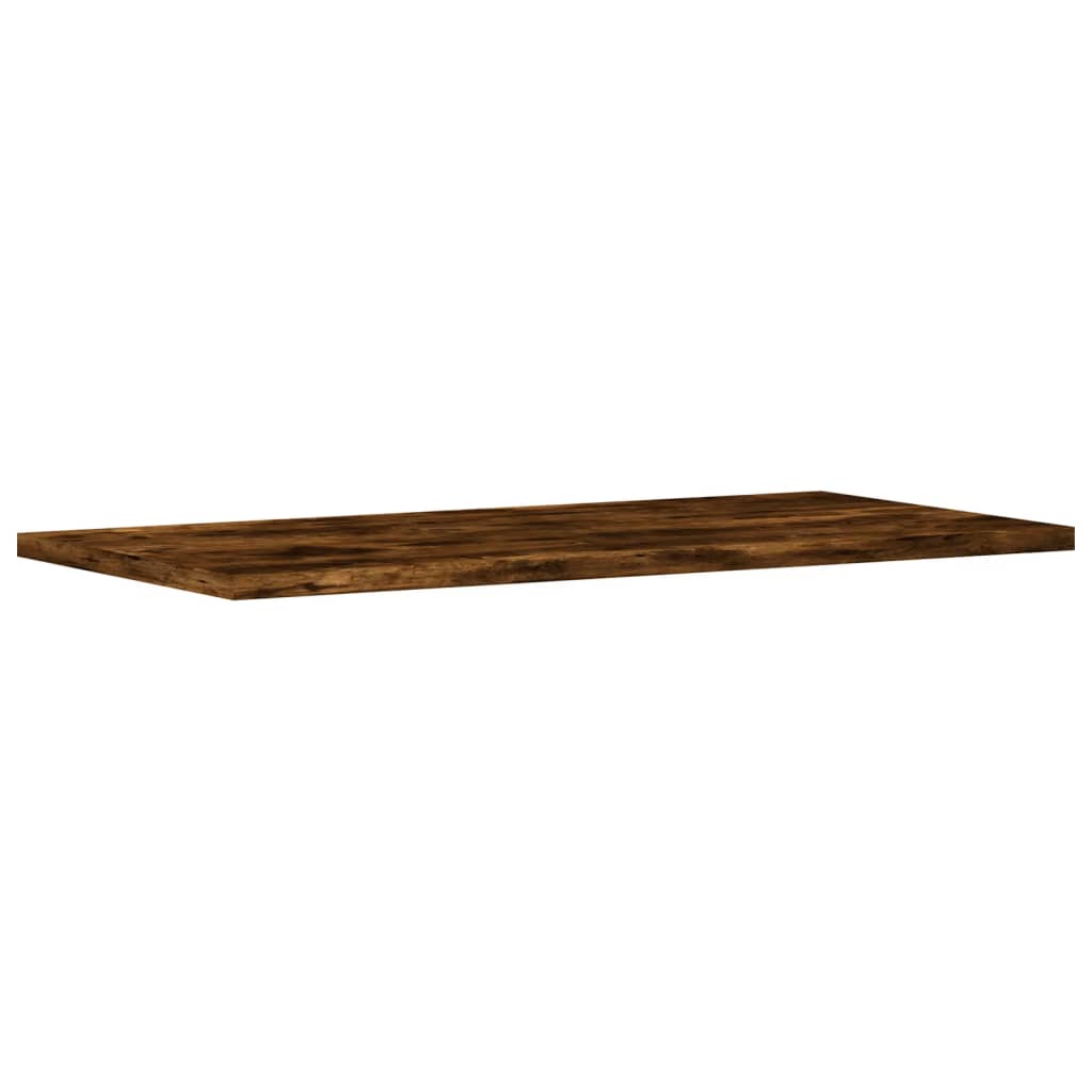 væghylder 4 stk. 60x20x1,5 cm konstrueret træ røget egetræ