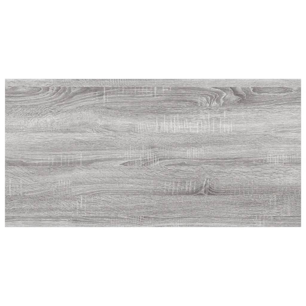 væghylder 4 stk. 60x20x1,5 cm konstrueret træ grå sonoma-eg