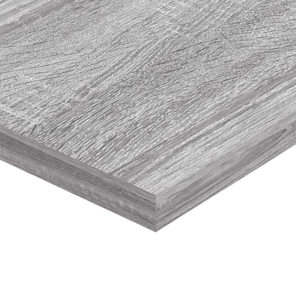 væghylder 4 stk. 60x20x1,5 cm konstrueret træ grå sonoma-eg