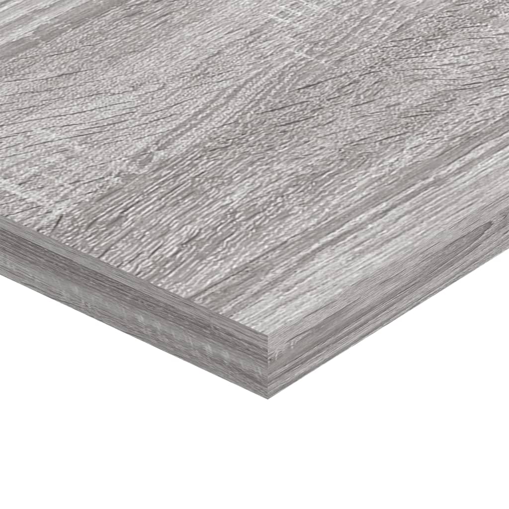 væghylder 4 stk. 80x20x1,5 cm konstrueret træ grå sonoma-eg