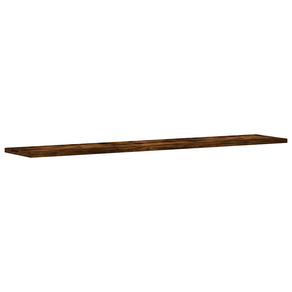 væghylder 4 stk. 100x20x1,5 cm konstrueret træ røget egetræ