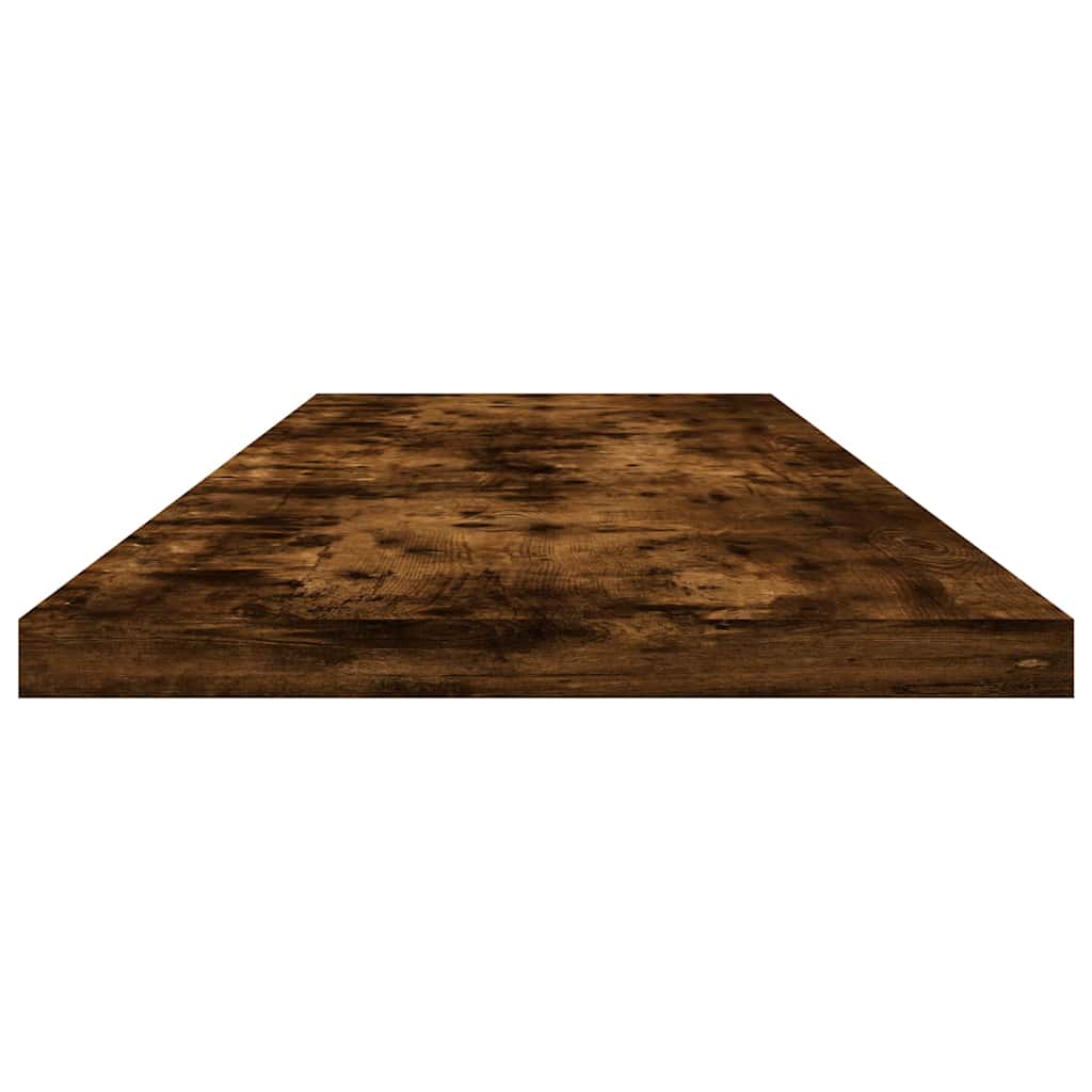 væghylder 4 stk. 100x20x1,5 cm konstrueret træ røget egetræ