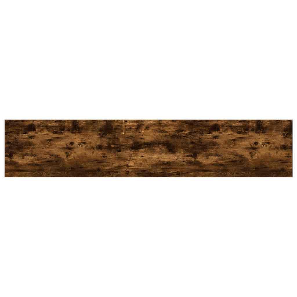 væghylder 4 stk. 100x20x1,5 cm konstrueret træ røget egetræ