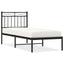 sengeramme med sengegavl 80x200 cm metal sort